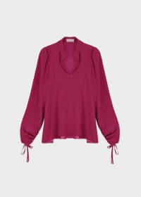 HOBBS NATASHA BLOUSE PINK / balloon sleeve blouses