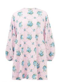 EMILIA WICKSTEAD Neilson rose-print cotton-blend dress in pink ~ feminine clothing