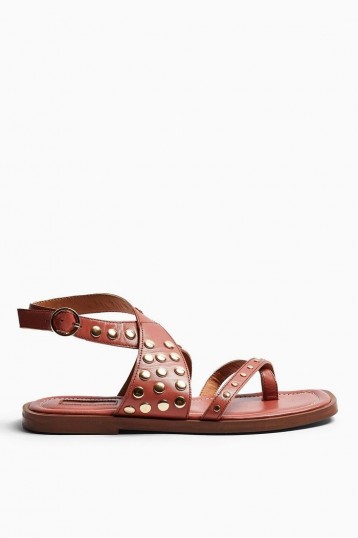 TOPSHOP PARADISE Blush Pink Leather Sandals