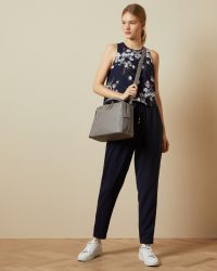 TED BAKER JORGGI Pergola printed mockable jumpsuit navy