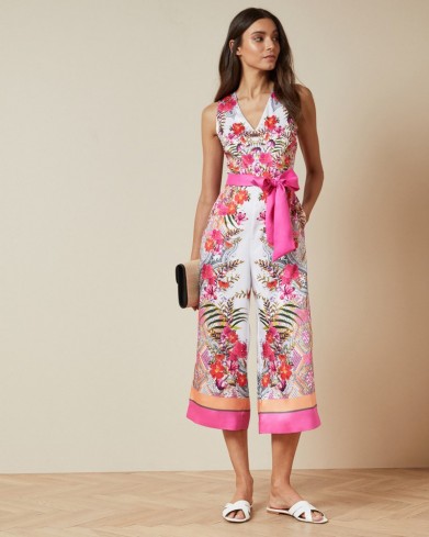 TED BAKER SOLANA Samba printed jumpsuit ~ crop leg summer jumpsuits