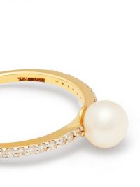 MATEO Sphere diamond, pearl & 14kt gold ring ~ pearls & diamonds ~ simply elegant jewellery