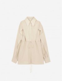 STELLA MCCARTNEY Tayla scallop-trimmed silk shirt oyster