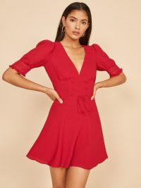 Reformation Steph Dress Cherry