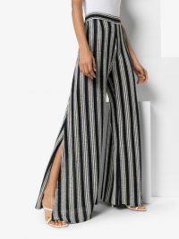 THREE GRACES Philippa wide-leg trousers ~ side split pants