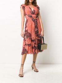 ULLA JOHNSON Akira flared dress in coral