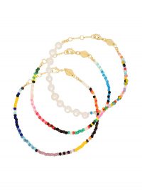 ANNI LU Baja and Alaia beaded bracelet set ~ multicoloured beads ~ summer bracelets