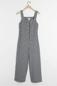 Maeve Gingham Jumpsuit Black Motif ~ summer jumpsuits