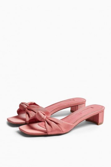 TOPSHOP DRAGON Pink Knot Mules