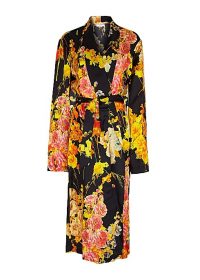 DRIES VAN NOTEN Charly printed wrap dress in black