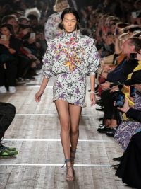 ISABEL MARANT Givens floral-print canvas mini dress ~ bird and flower prints