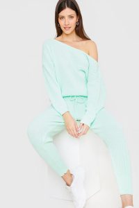 JAC JOSSA MINT KNITTED JOGGERS