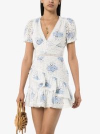 LOVESHACKFANCY Bea ruffled broderie anglaise mini dress