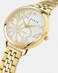 TED BAKER HEMINIE Metal strap watch with crystals from Swarovski / ladies round face watches