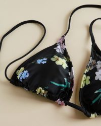 TED BAKER JAZZEY Pergola triangle bikini top / black bikinis