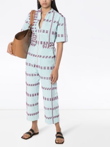 PIPPA HOLT Aline embroidered-stripe jumpsuit