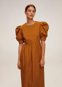 MANGO JAMES Puffed sleeves cotton dress