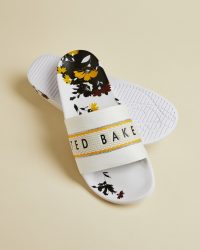 TED BAKER KASTAAS Savanna sliders / white summer slides