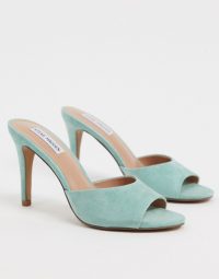 Steve Madden Erin heeled mules in mint suede