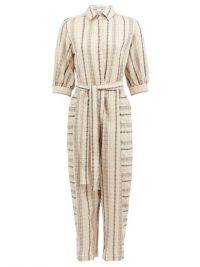 PALMER//HARDING Sundra striped linen-blend jumpsuit