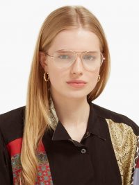 LOEWE Teardrop aviator glasses ~ rose gold metal rims ~ chic accessory