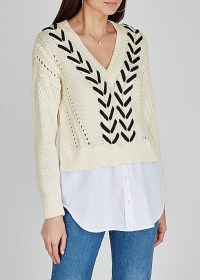 VERONICA BEARD Edwin layered chenille jumper