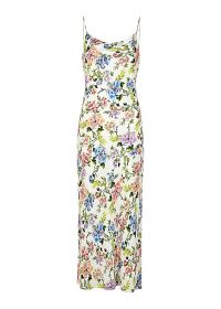 ALICE + OLIVIA Harmony floral-print midi dress / slip dresses