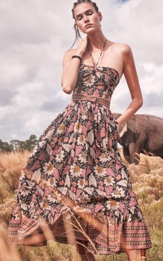 Alexis Aniessa Printed Cotton Halterneck Dress / summer halter dresses