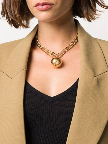Bottega Veneta spherical pendant necklace / chunky chain necklaces