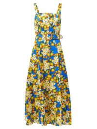 BORGO DE NOR Camilla Lemonade-print cotton midi dress