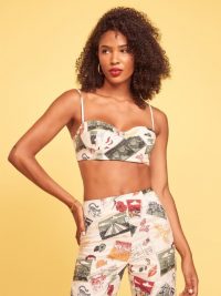 Reformation Loma Top Vacaciones | fitted spaghetti strap crop tops