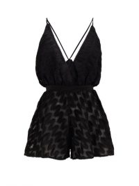 MISSONI Metallic zig-zag playpsuit ~ black summer playsuits ~ holiday wear