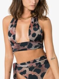 Agent Provocateur Hester leopard print bikini top | plunging bikinis