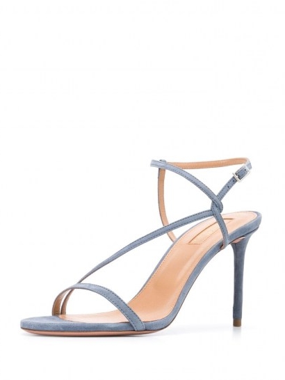 Aquazzura strappy stiletto sandals cerulean blue