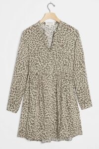 Cloth & Stone Cheetah Mini Dress Olive