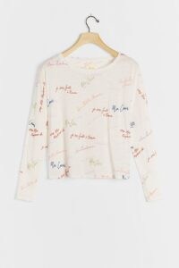 Maeve Parisian Pullover ~ French phrase prints ~ slogan tops