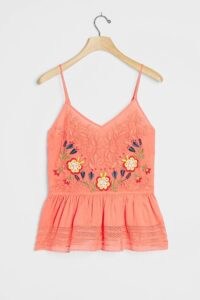 Seen Worn Kept Gia Embroidered Tank Coral