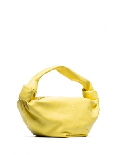 Bottega Veneta mini Jodie clutch / yellow-leather single top-handle bags