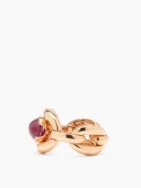 NADINE AYSOY Catena ruby & 18kt rose-gold ring ~ red precious stone rings