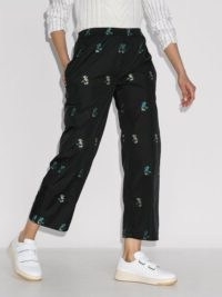 Cecilie Bahnsen Amber cropped floral-embroidered trousers