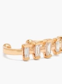 SHAY Diamond Dash 18kt rose gold ear cuff ~ single luxe cuffs ~ diamonds