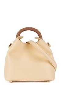 ELLEME Madeleine pale yellow leather cross-body bag – luxe crossbody with single top handle