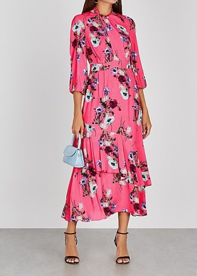 ERDEM Verona pink floral-print midi dress