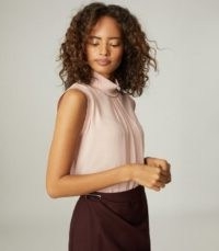 REISS GILDA SLEEVELESS ROLLNECK TOP BLUSH ~ wardrobe essentials ~ sleeveless high neck tops