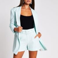 RIVER ISLAND Green belted short ~ summer shorts