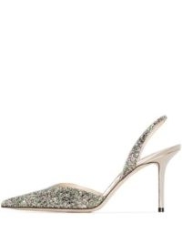 Jimmy Choo Thandi 85mm glittered pumps – glittering slingback courts