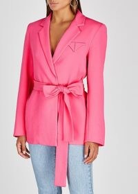 MAGGIE MARILYN Have The Faith pink wool blazer ~ feminine tie waist blazers