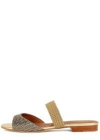 MALONE SOULIERS Milena 10 gold leather and Lurex sandals ~ metallic mules