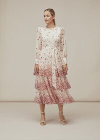 WHISTLES EASTERN BLOSSOM DRESS / feminine tiered dresses