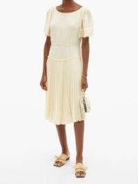 SEE BY CHLOÉ Pleated georgette dress ~ effortless ladylike style